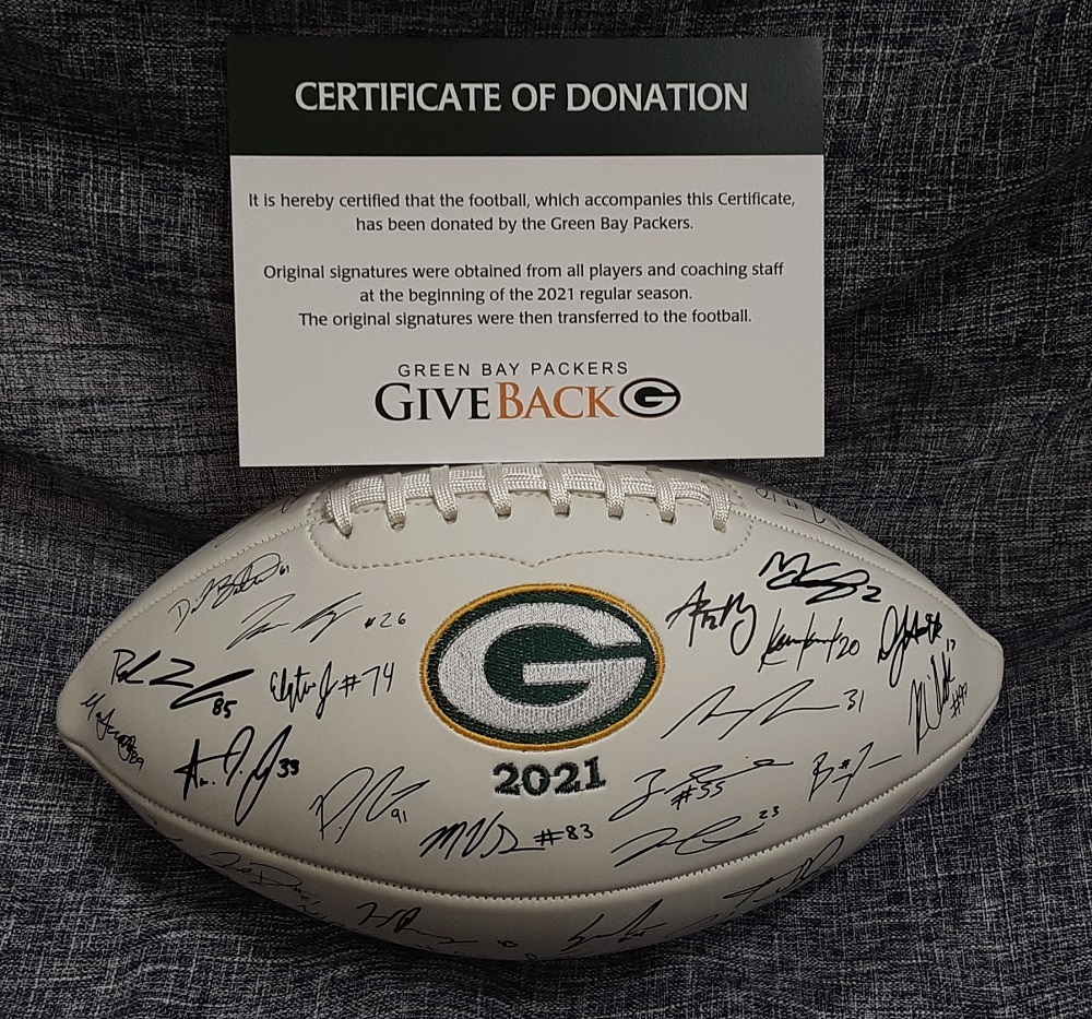 Green Bay Packers Collectors' Series Football and $100 Packers Pro Shop gift card - image 2